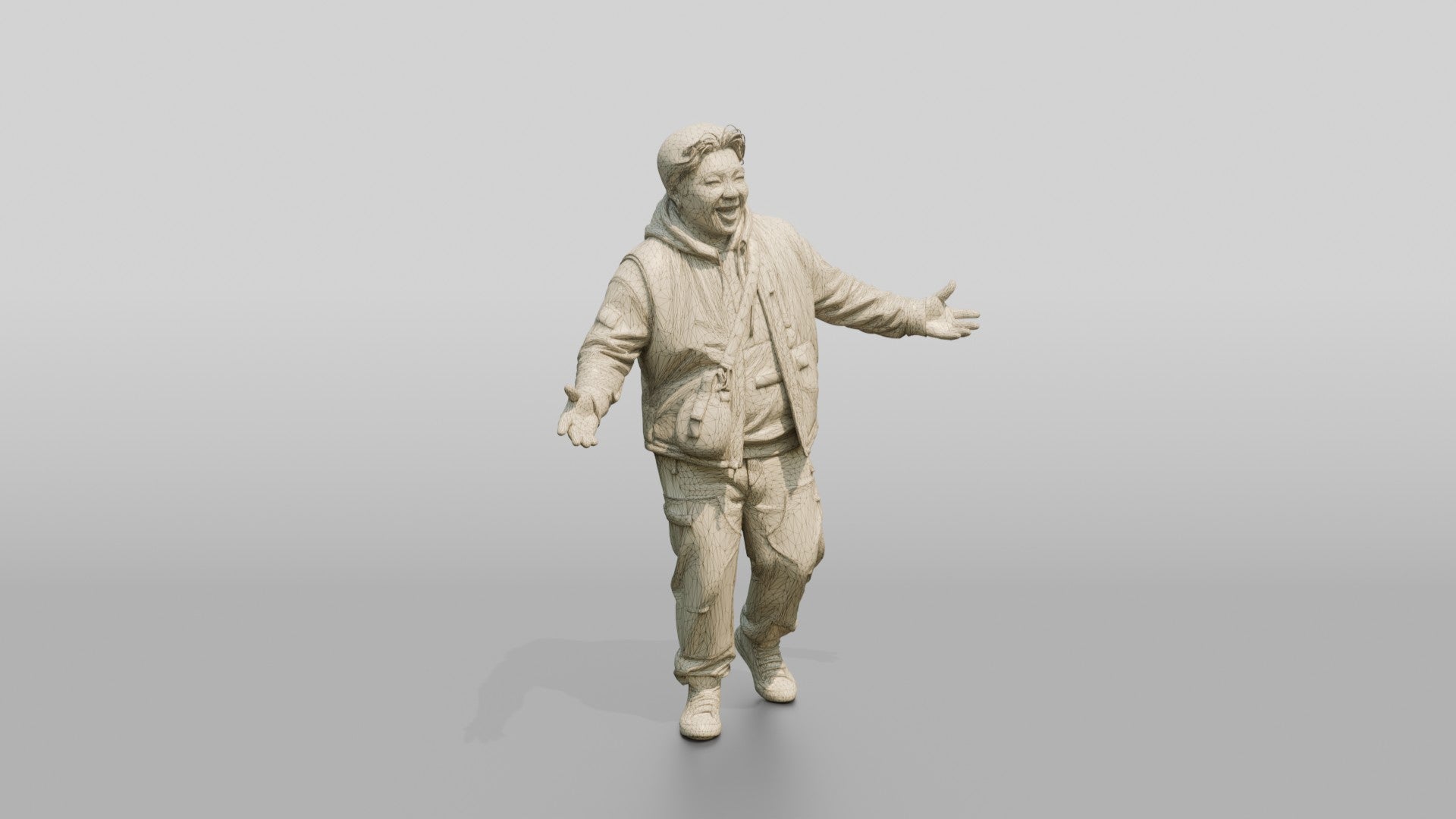 Asian Man in Animated Conversation