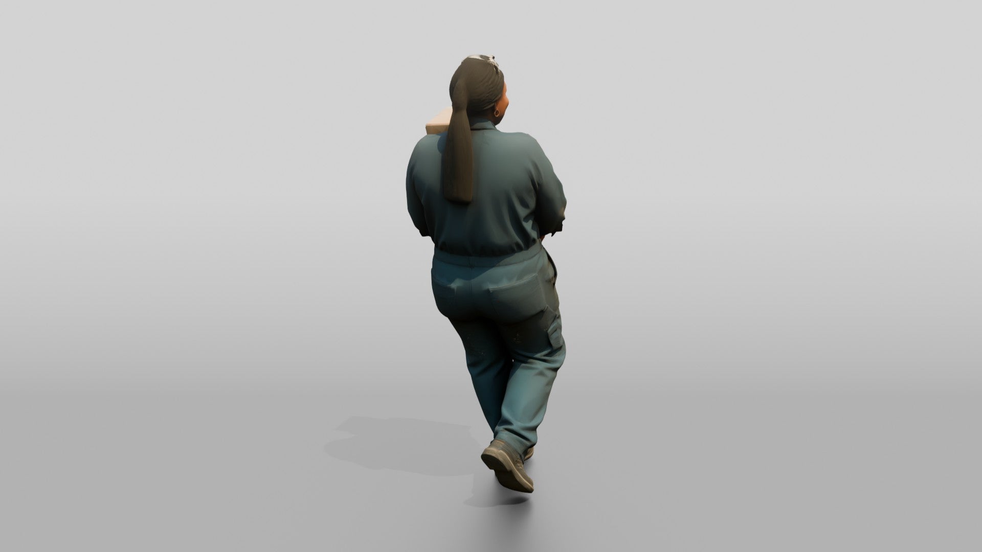 Mechanic Carrying Oil Filter Boxes