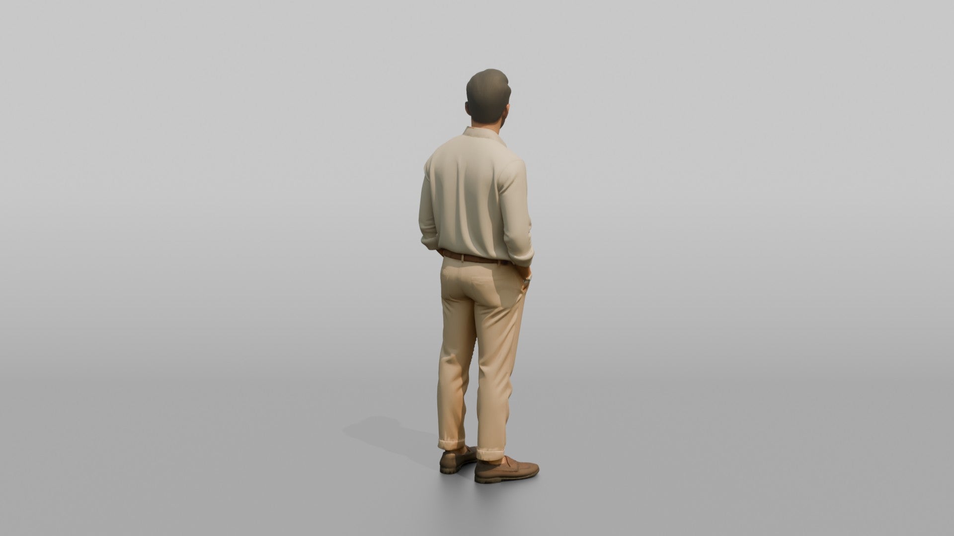 Middle Eastern Man in Linen Shirt and Chinos
