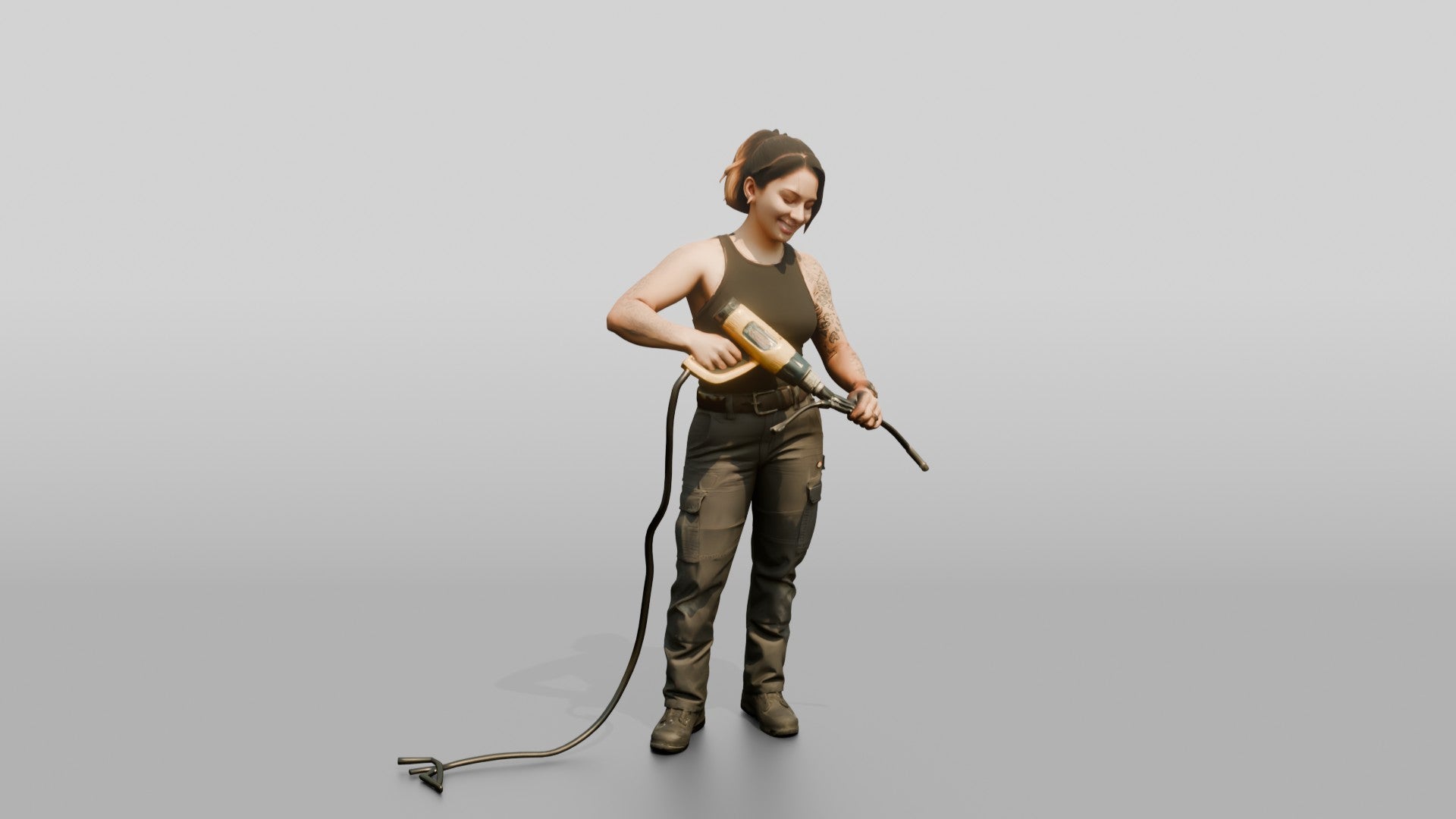Mechanic Holding a Heat Gun