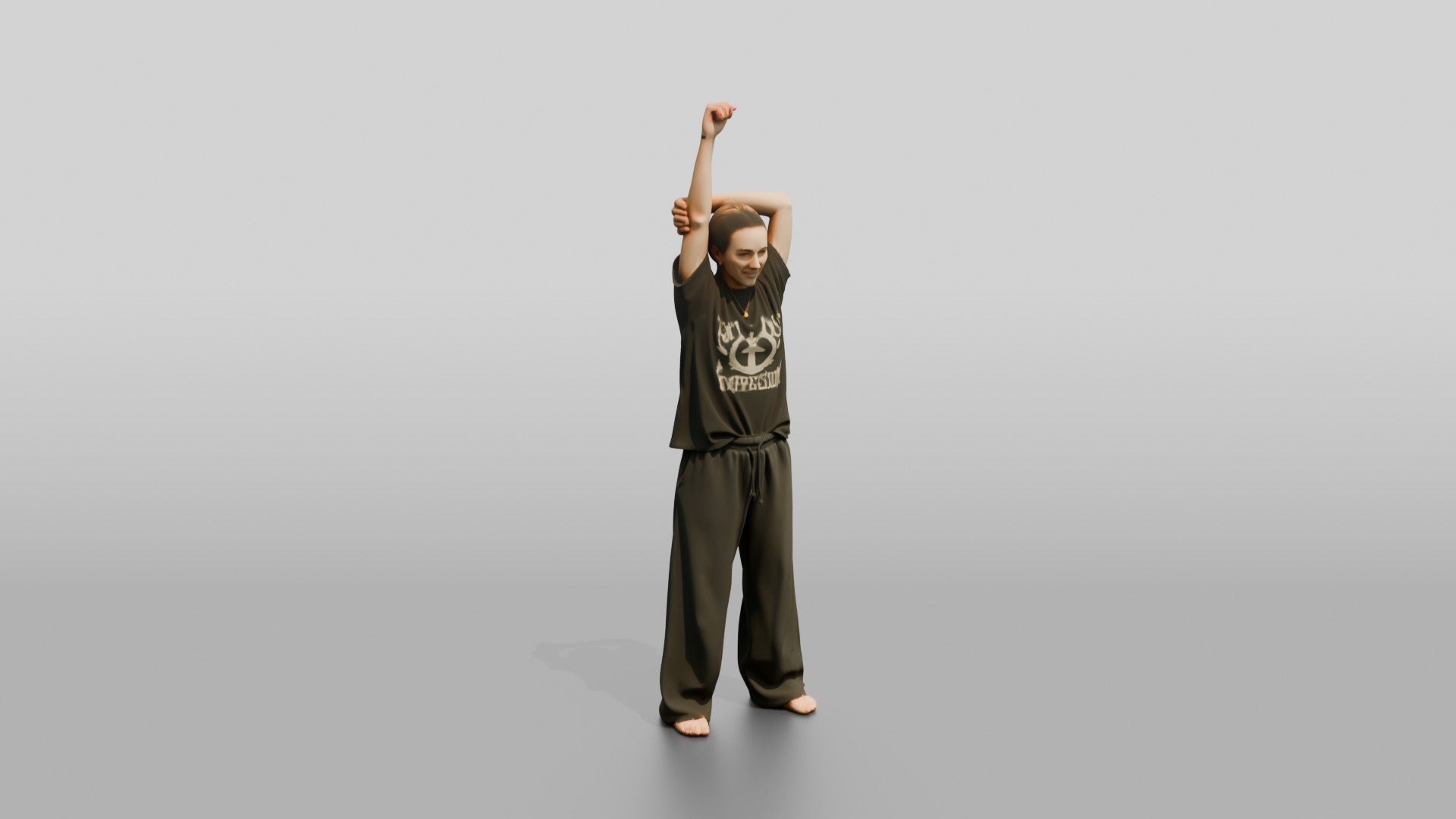 Woman Stretching Overhead Shoulder