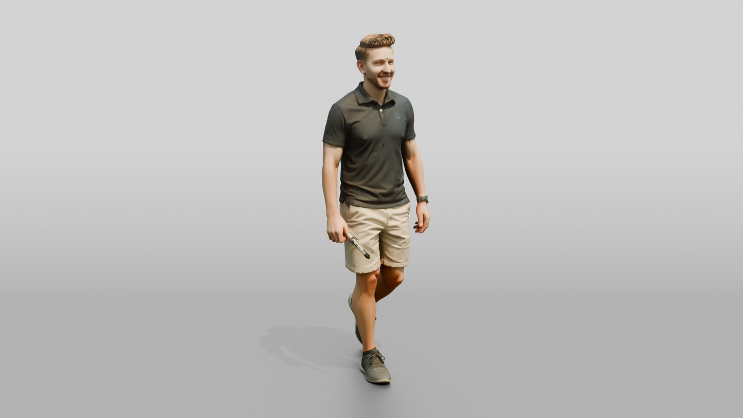 Casual Office Worker with a Phone