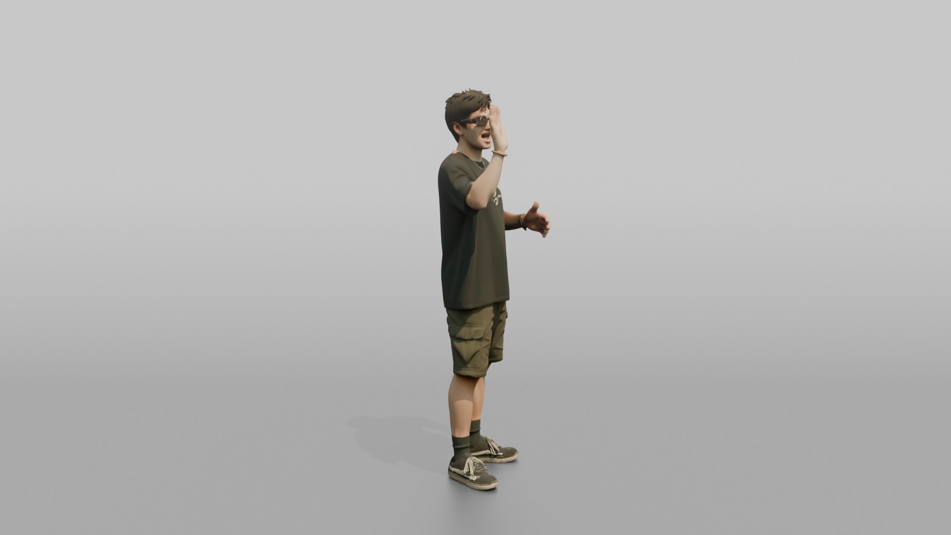 British Man Gesturing While Talking