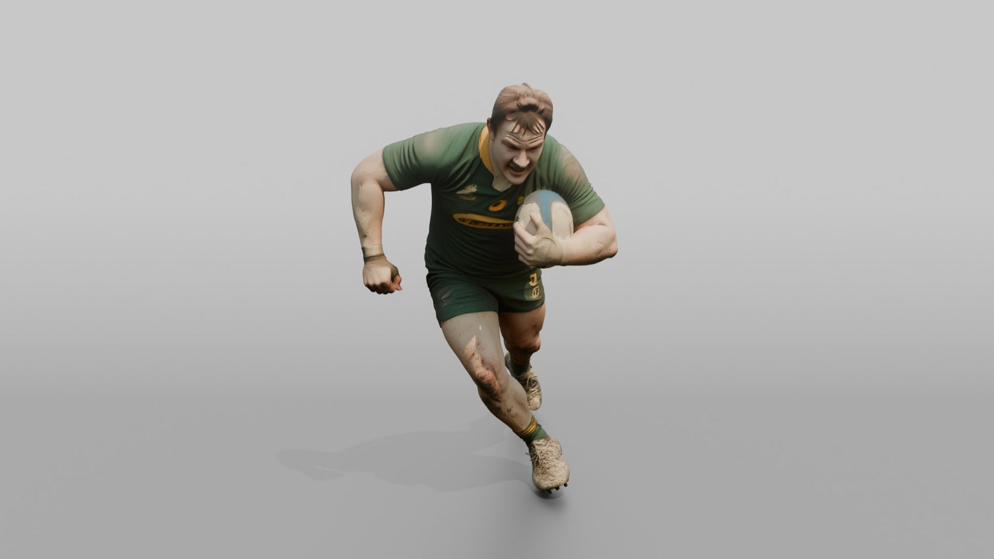 South African Prop Charging Forward with the Ball