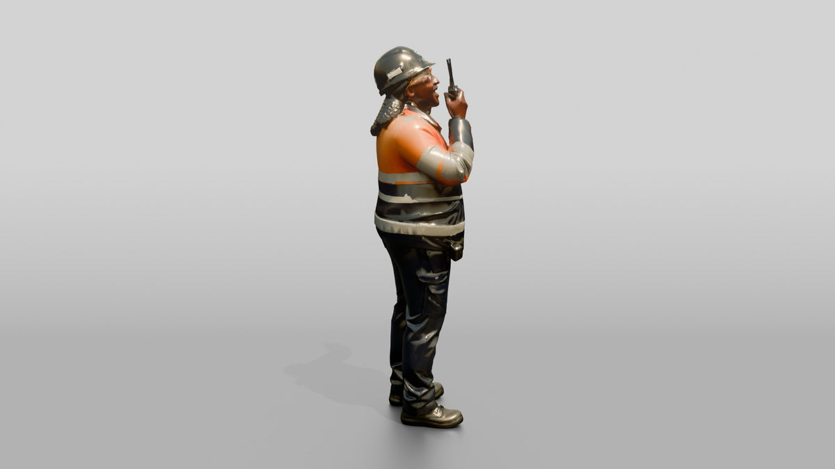 Construction Worker Woman 62 - 3D character model, view 2