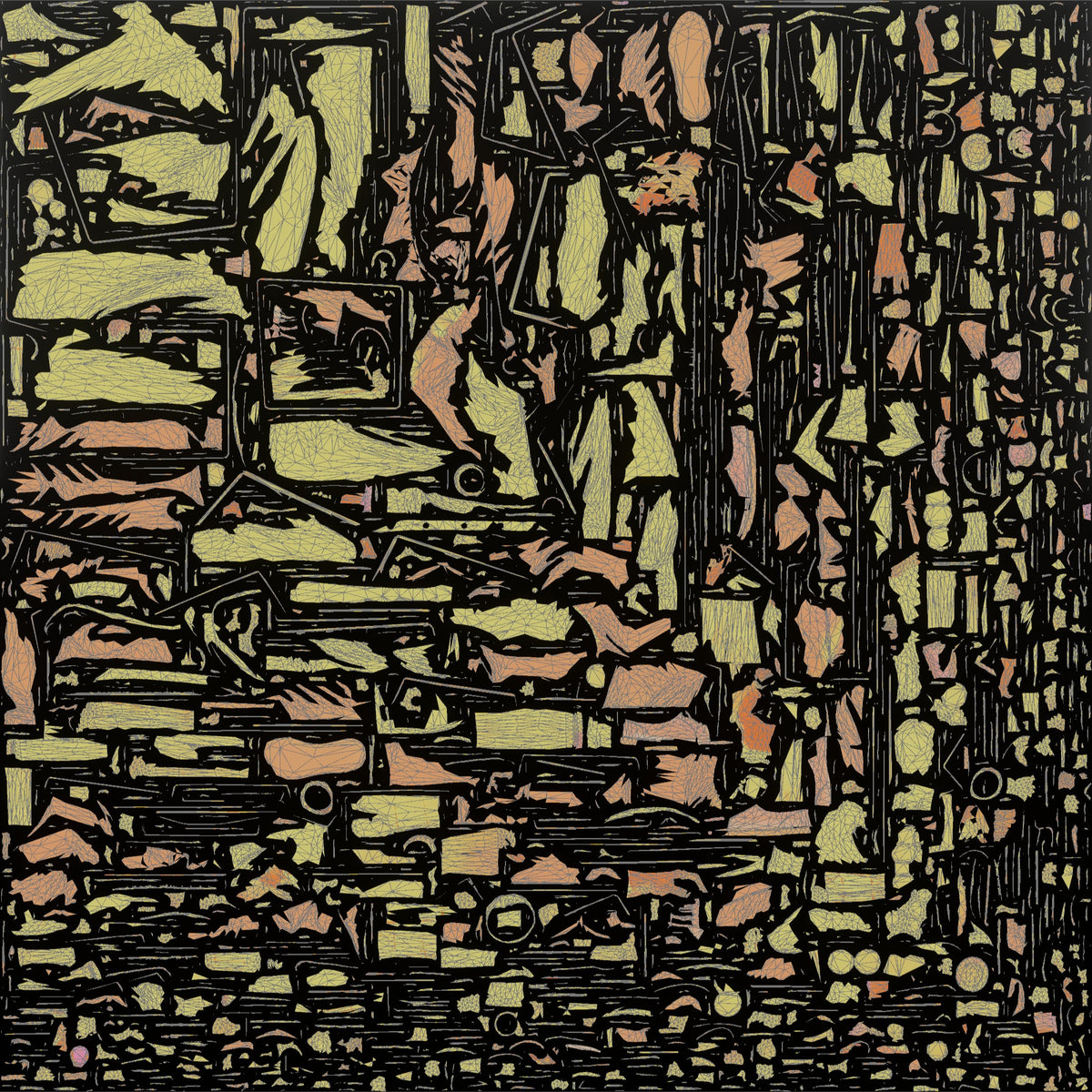 Man Customer Standing With A Full Shopping Basket - UV layout, metallic roughness map