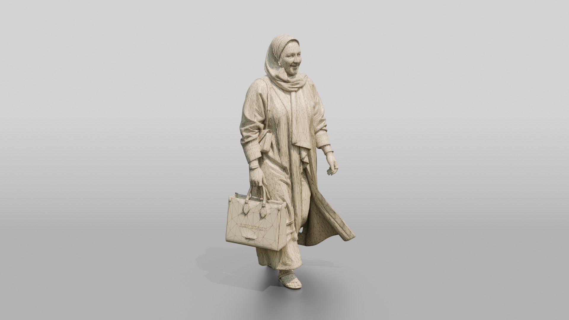 Plus-Size Young Saudi Woman in Abaya and Hijab