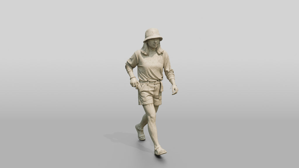 Woman Slipping Water Bottle Into Pocket