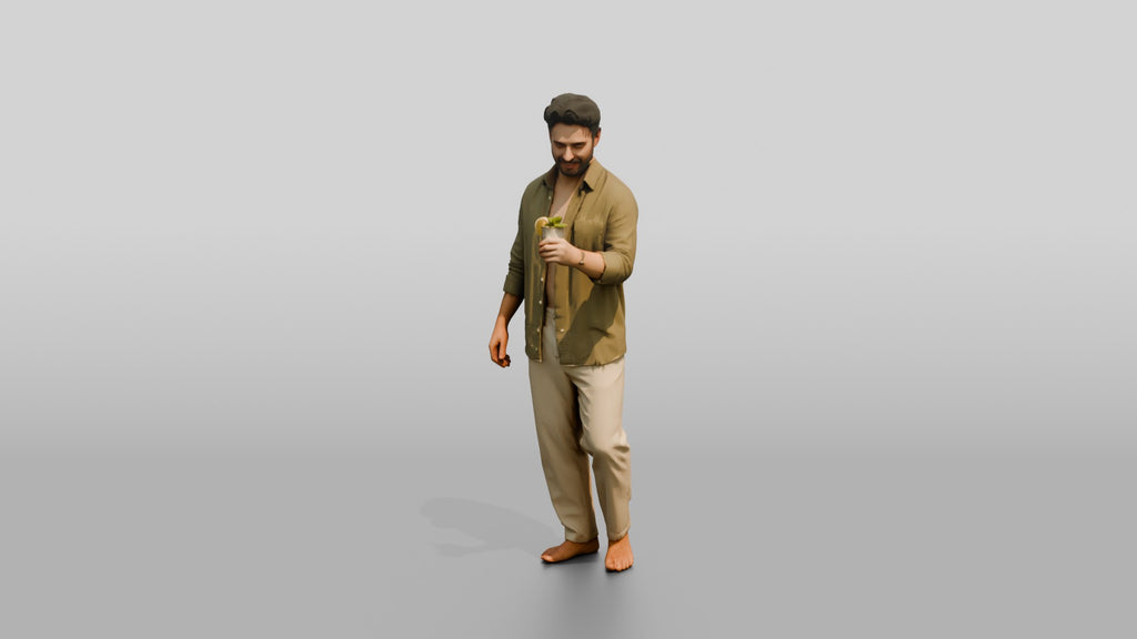 Man with an Orange Cocktail