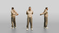 Man Stretching Chest with Shaker