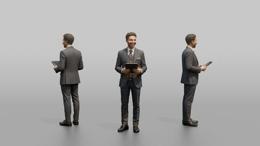 East Asian Airline Captain Standing with Hands in Pockets