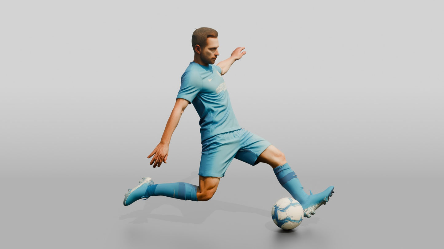 Soccer Player Corner Kick Stance