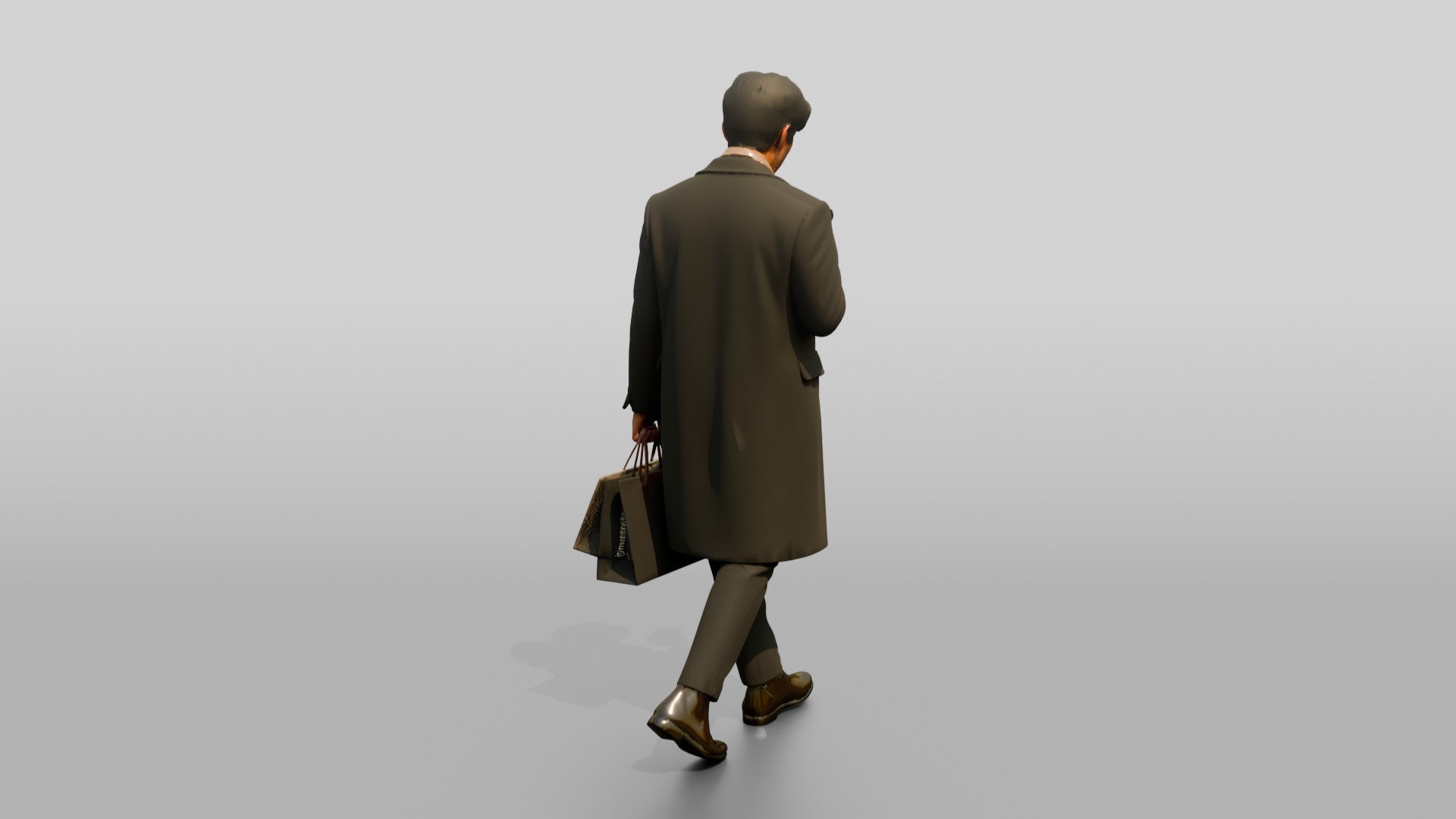Man Checking Phone While Shopping