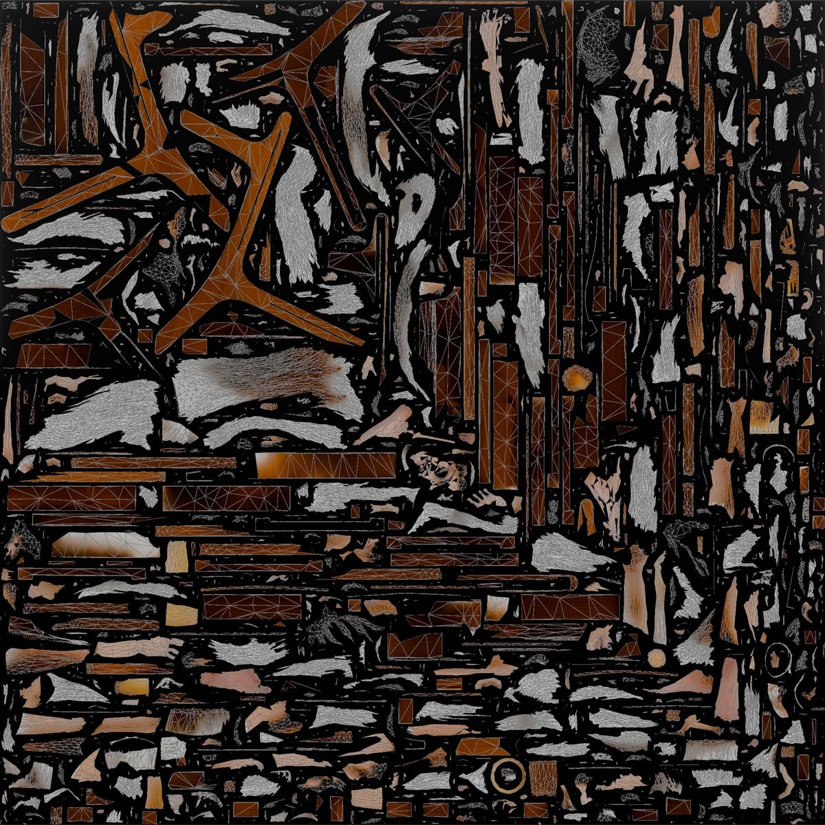 Woman on a Chair Checking Her Phone - UV layout, base color map