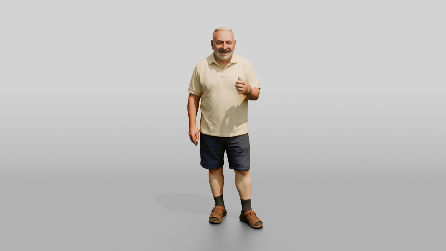 Plus-Size Maltese Man Laughing and Talking