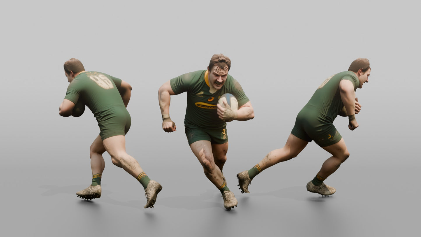 South African Prop Charging Forward with the Ball