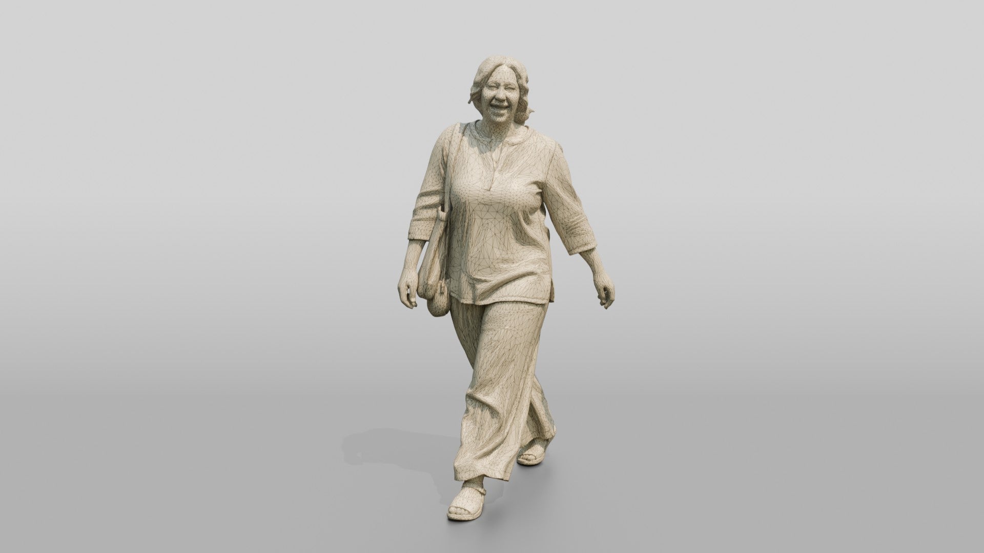 Plus-Size Young Egyptian Woman Laughing on a Shopping Street