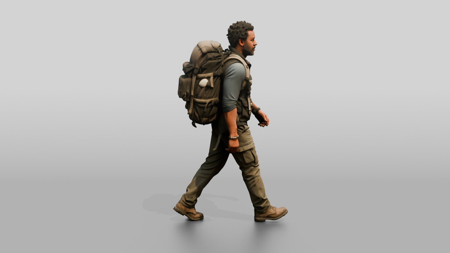 East African Male Walking