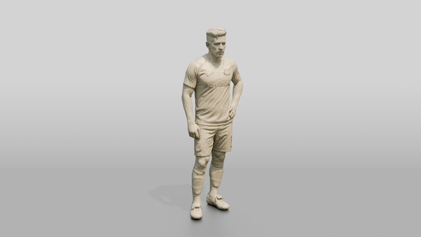 Soccer Player at Free Kick Setup
