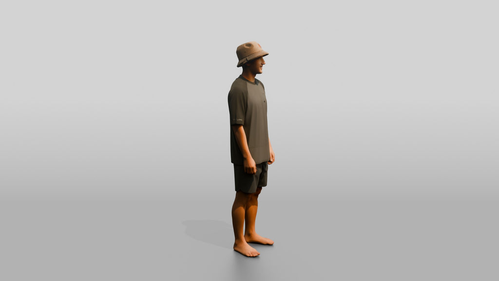 Man Turning to Show Outfit Profile