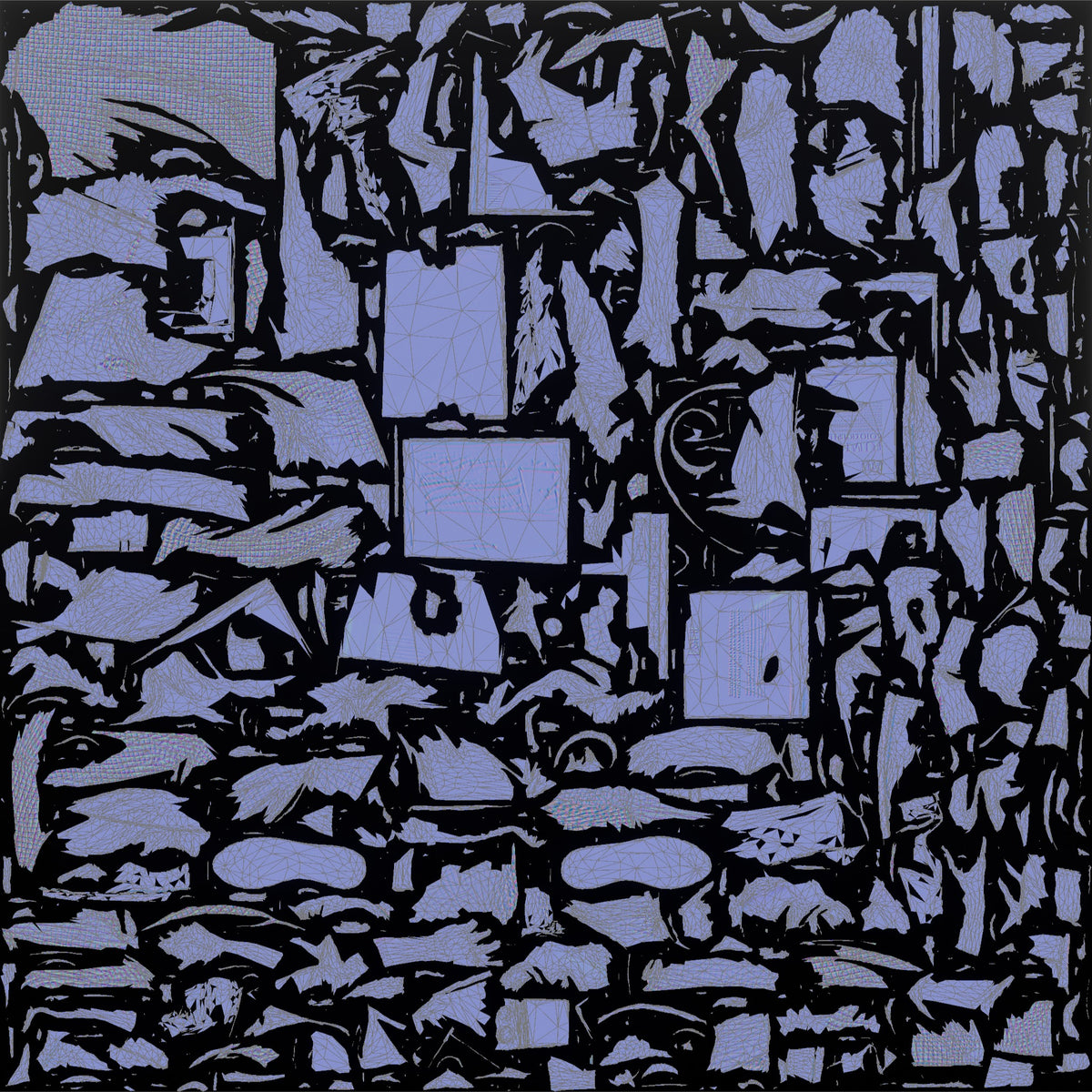 Man Customer Holding A Boxed Item - UV layout, normal map