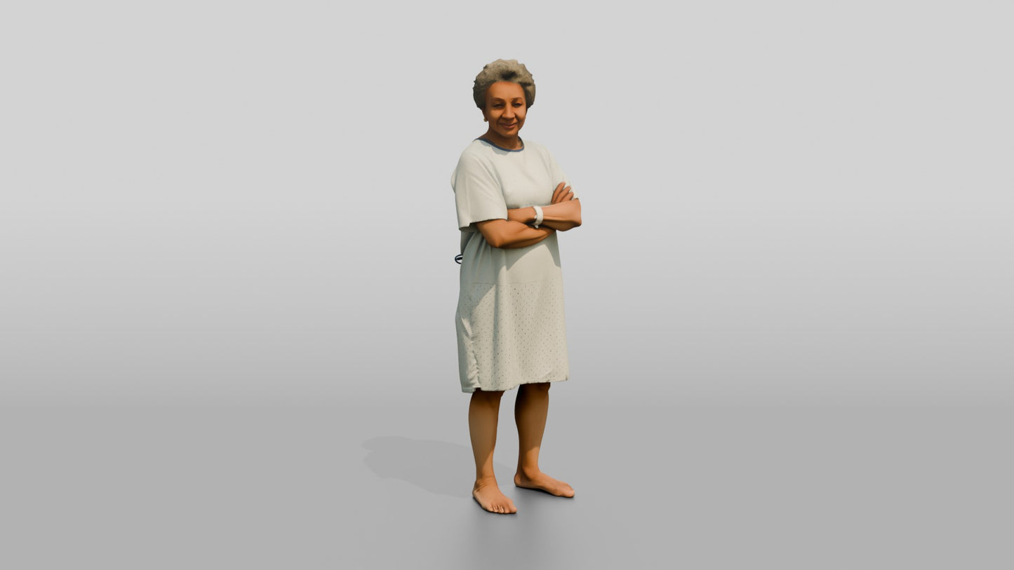 Elderly Woman Patient Smiling with Arms Crossed