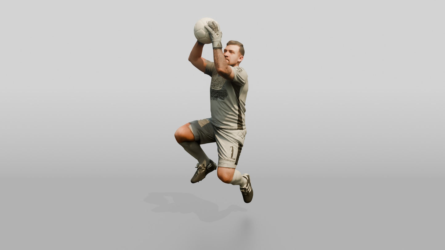Goalkeeper Catching a High Cross