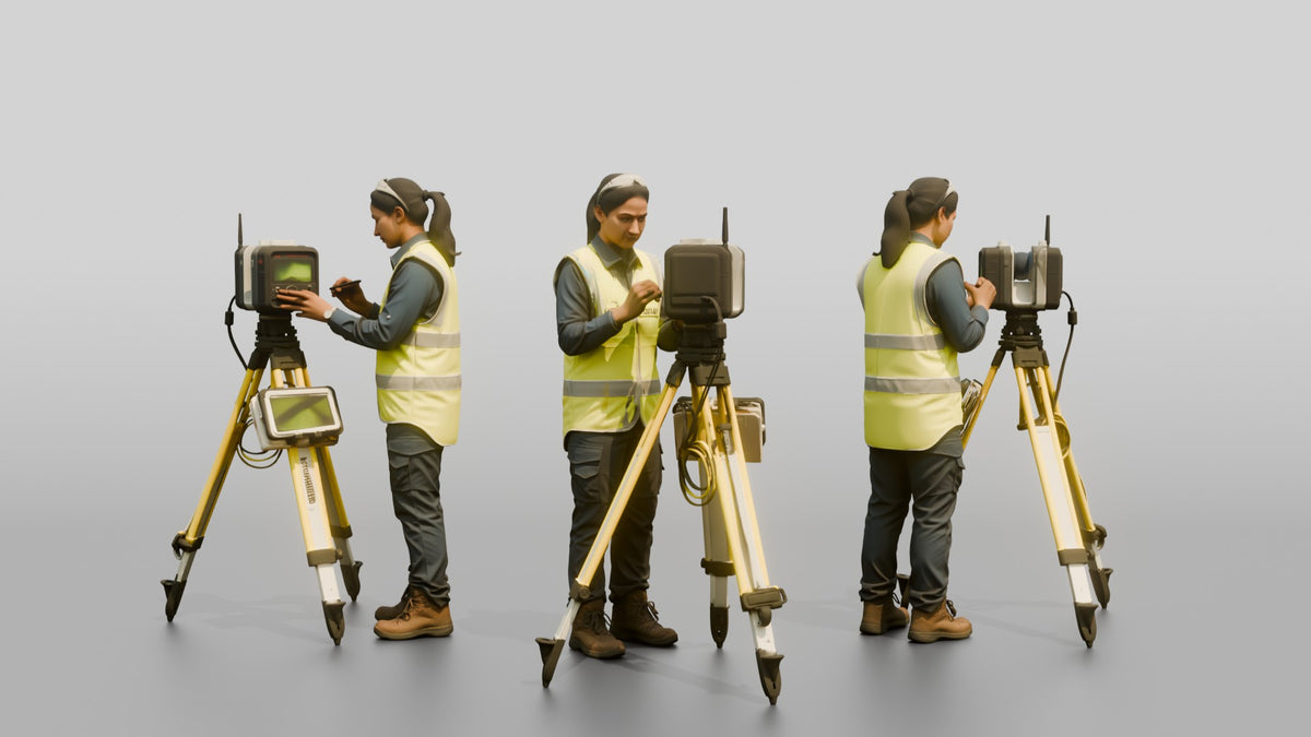 Construction Worker Woman 66 - 3D character model
