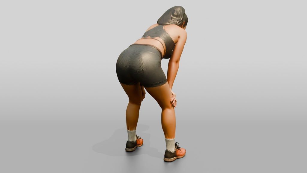 Woman Catching Breath Post-Workout