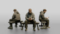 Man Sitting on Fitness Bench