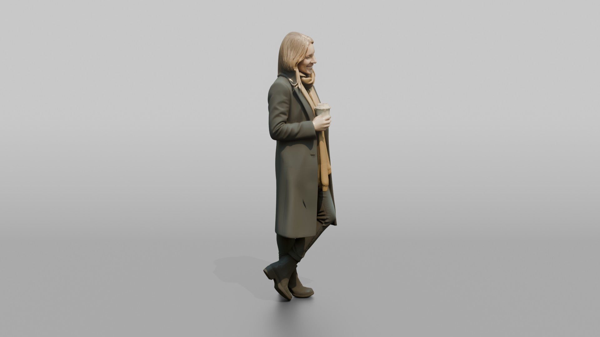 Scandinavian Woman Leaning Against a Shop Window