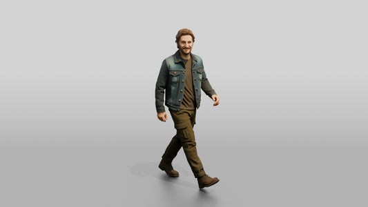 Denim Workwear Man 09 - 3D character model, view 1