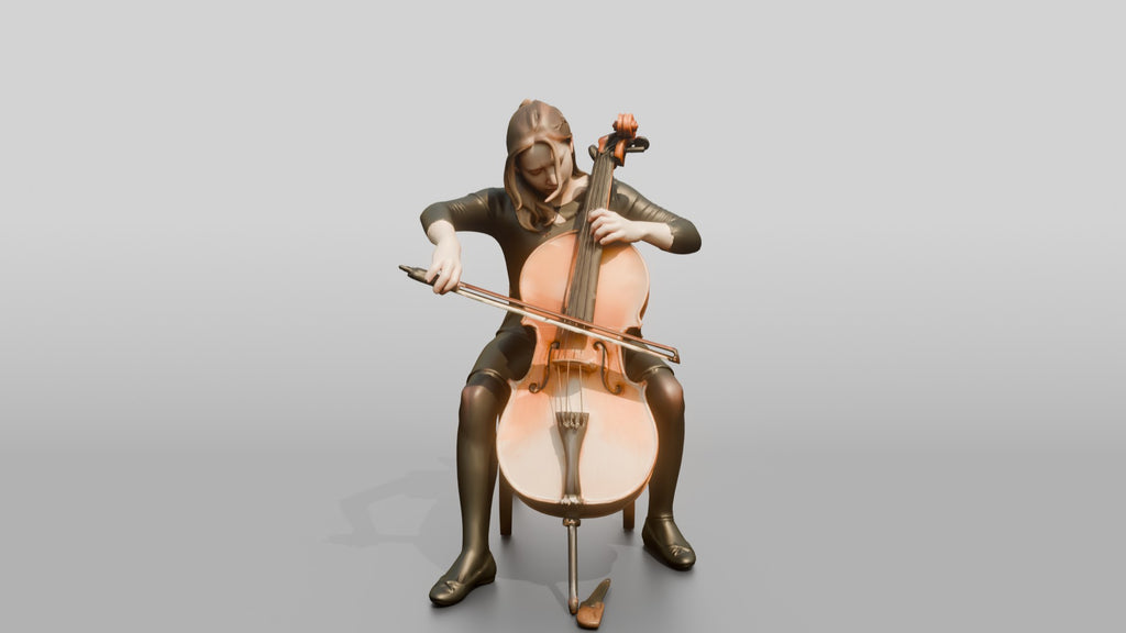 Cellist Playing Seated