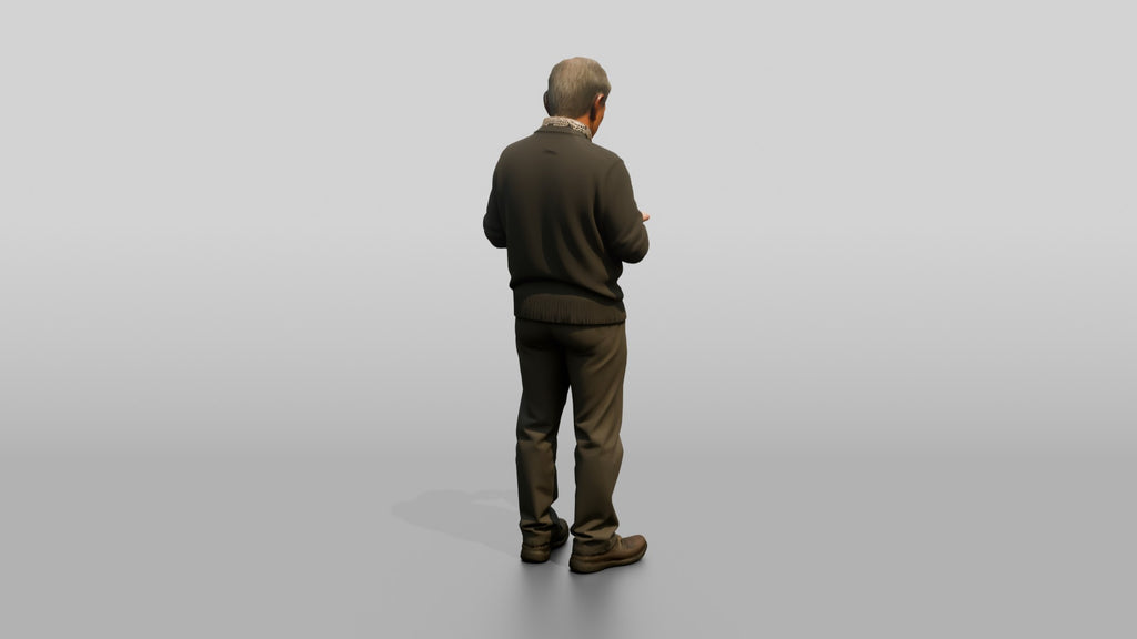 Homeless Man Counting Coins in His Open Palm