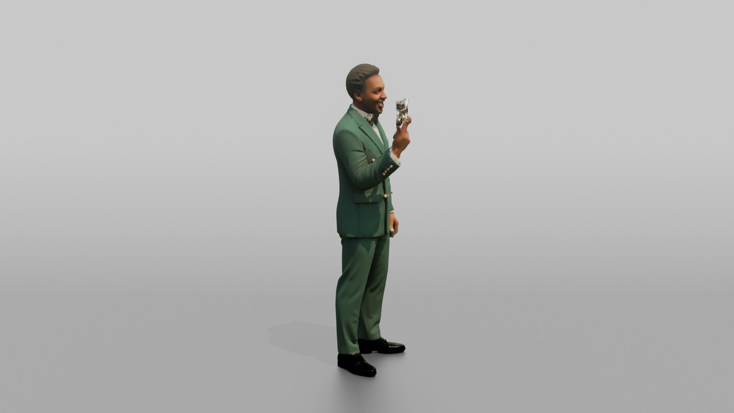 Black Groom Spinning Keychains on His Finger