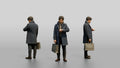 Man Checking His Watch in Winter Coat