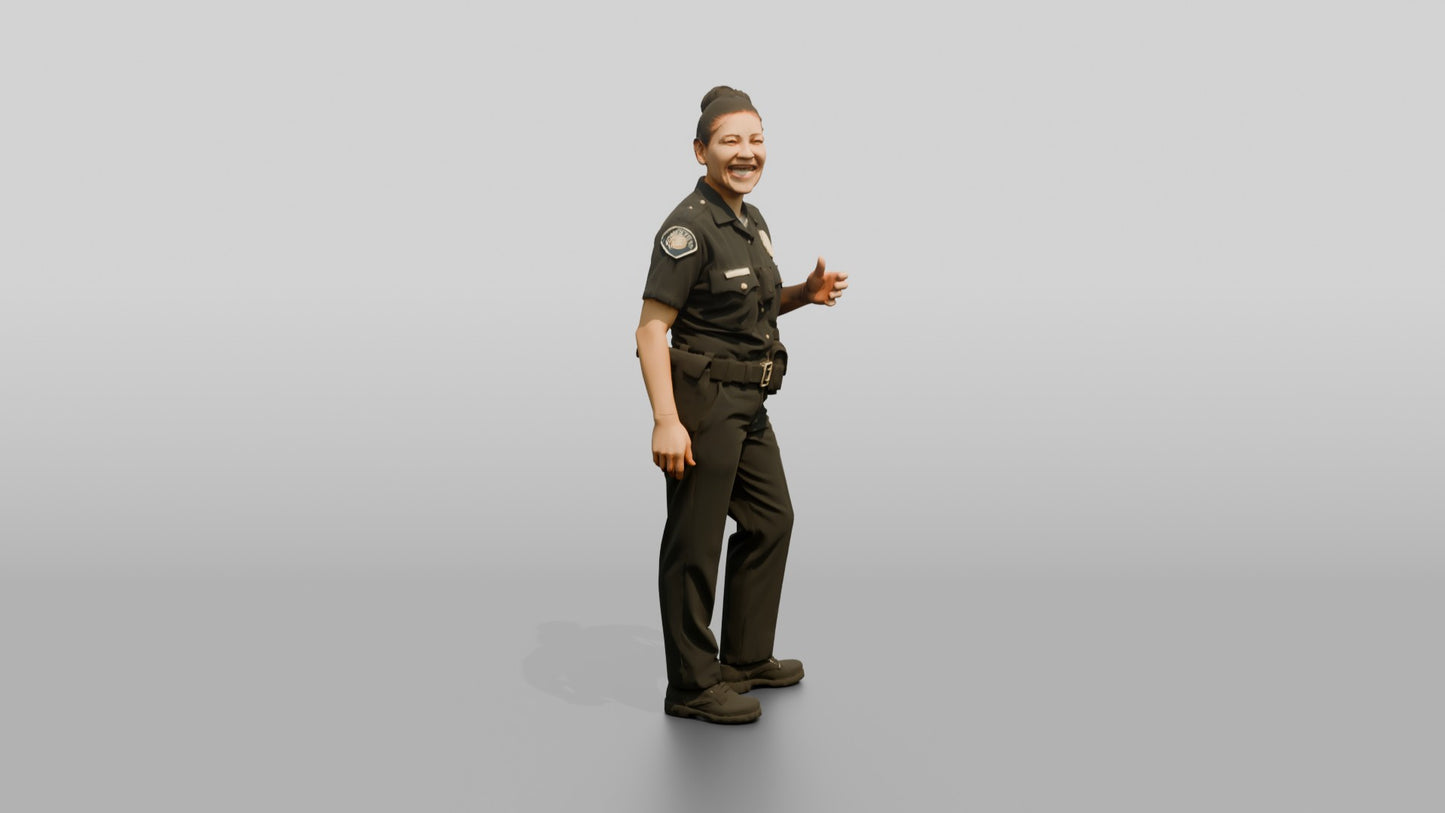 Laughing Female Police Officer