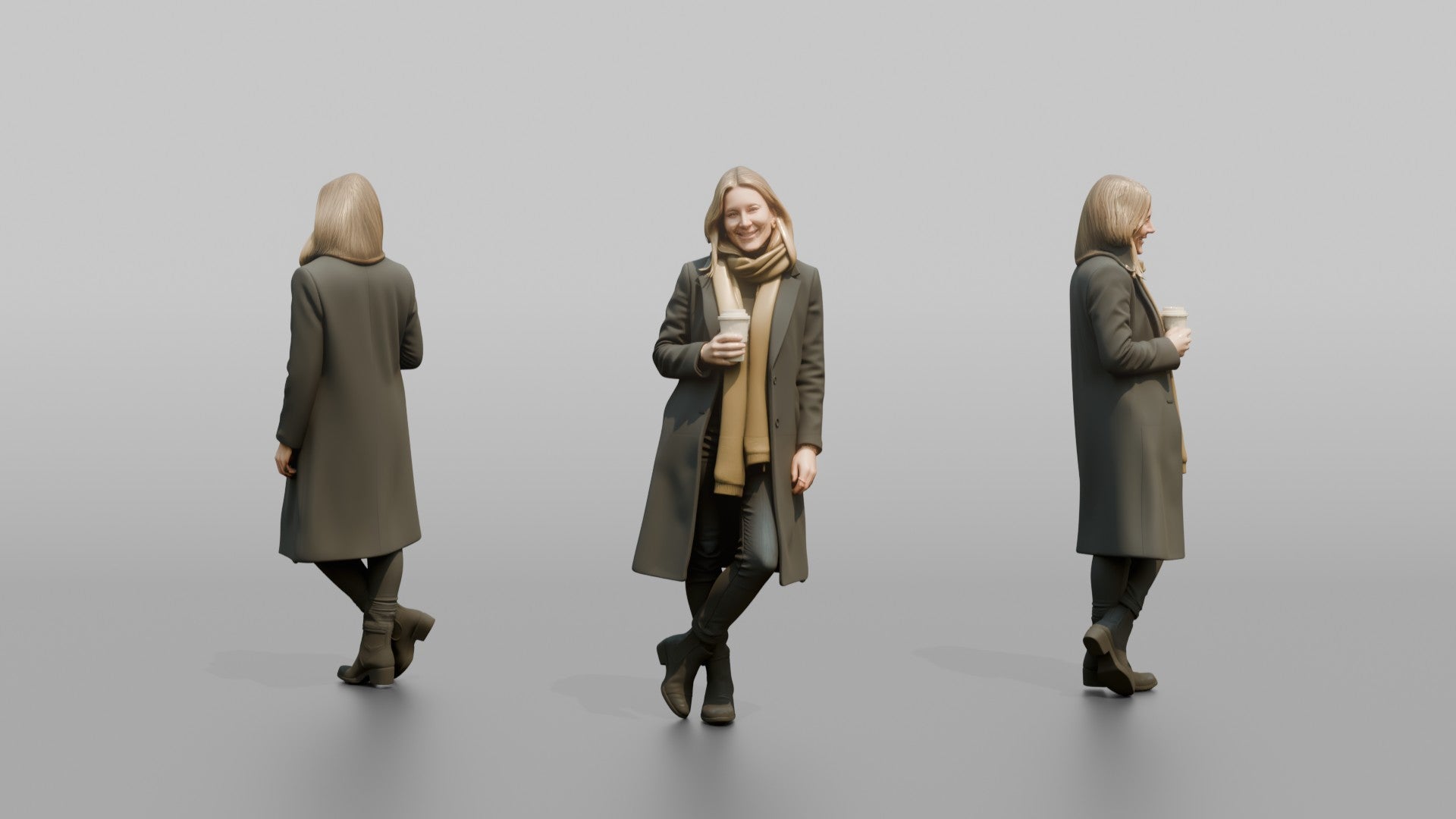Scandinavian Woman Leaning Against a Shop Window
