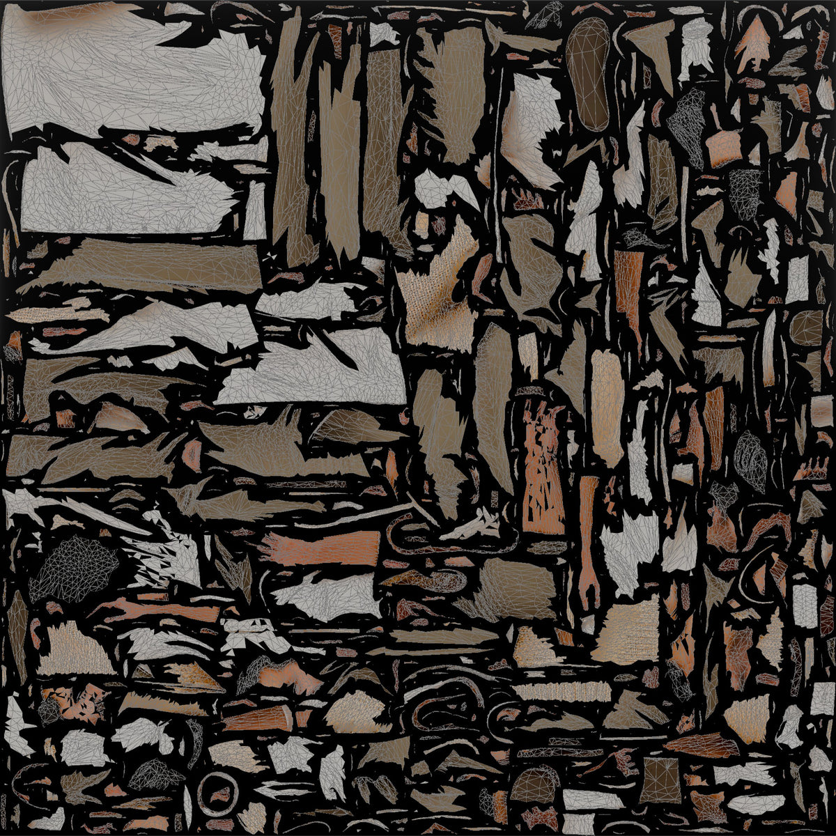 Slim Middle-Aged Syrian Man Walking Through a Market - UV layout, base color map