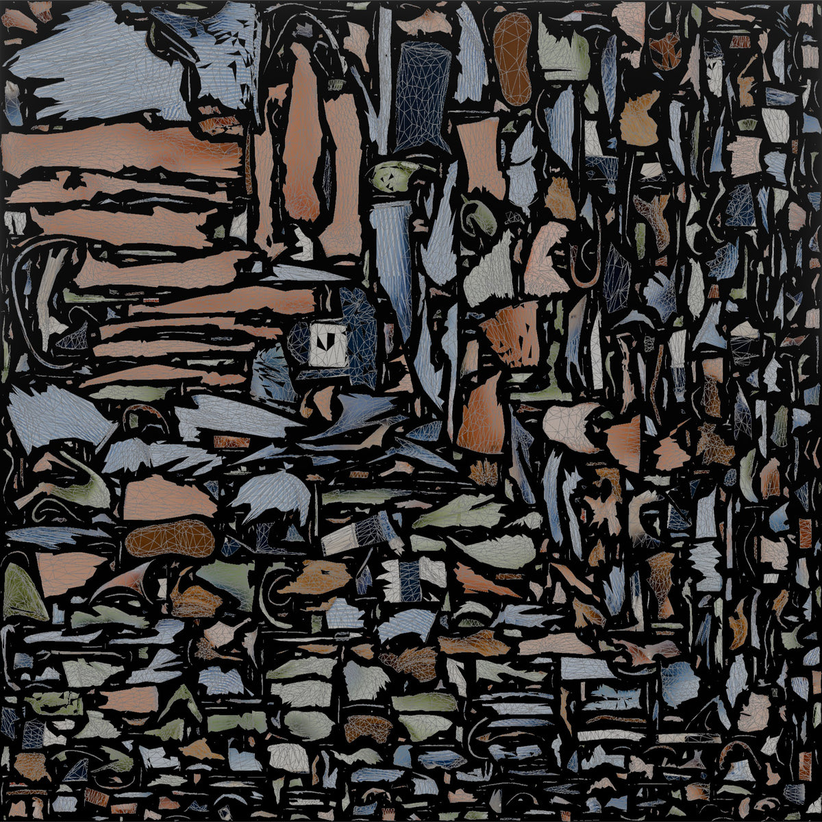 Mother Carrying A Beach Bag And A Folded Towel - UV layout, base color map