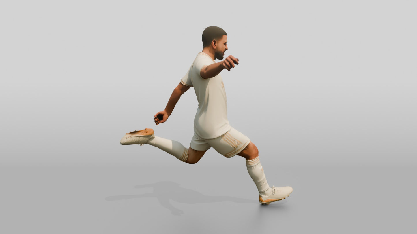 Soccer Player Taking a Power Shot