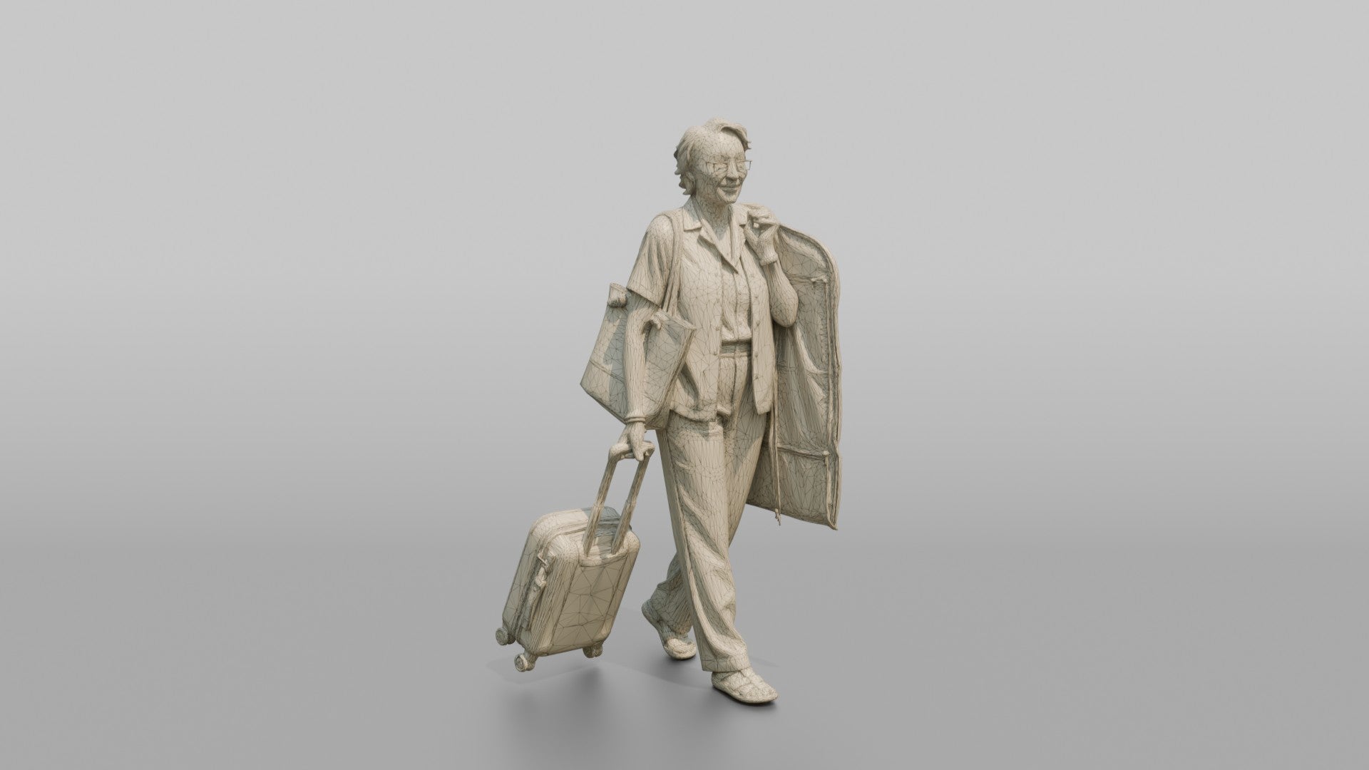 Traveler Carrying A Beach Bag
