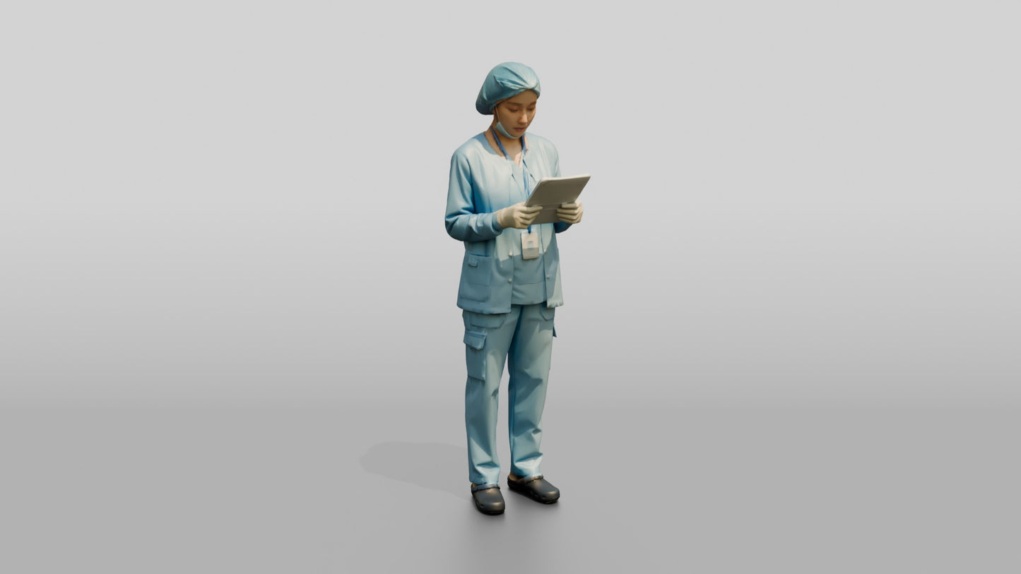 Young Southeast Asian Woman Doctor Reading