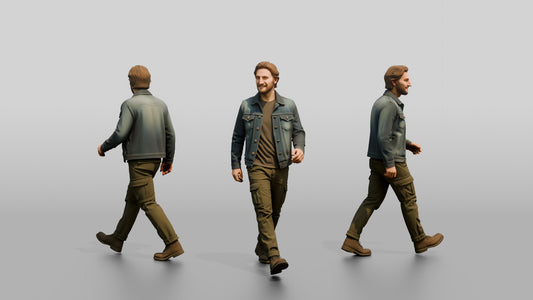Denim Workwear Man 09 - 3D character model