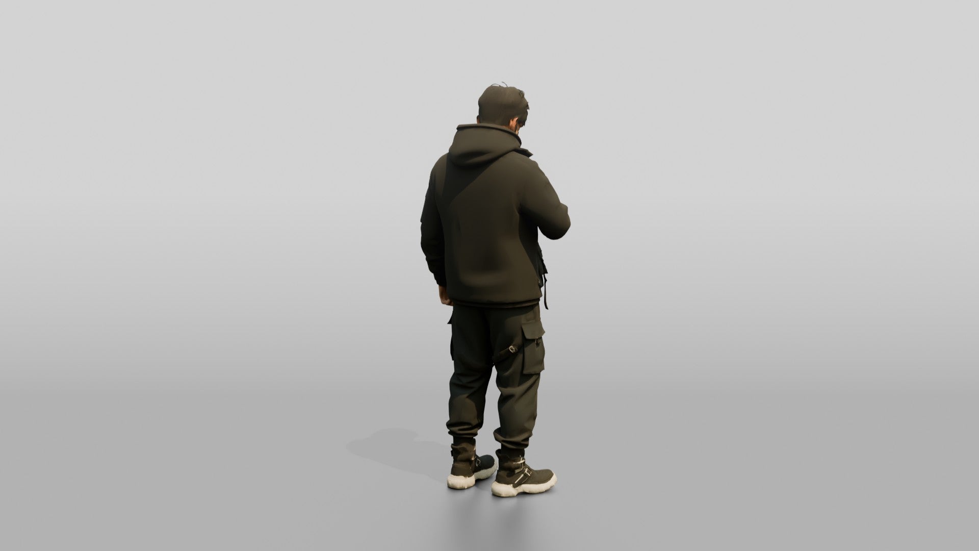 Techwear Man Zipping Up His Jacket