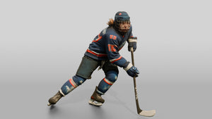 Norwegian Teen Boy Playing Ice Hockey - 3D character model, view 1