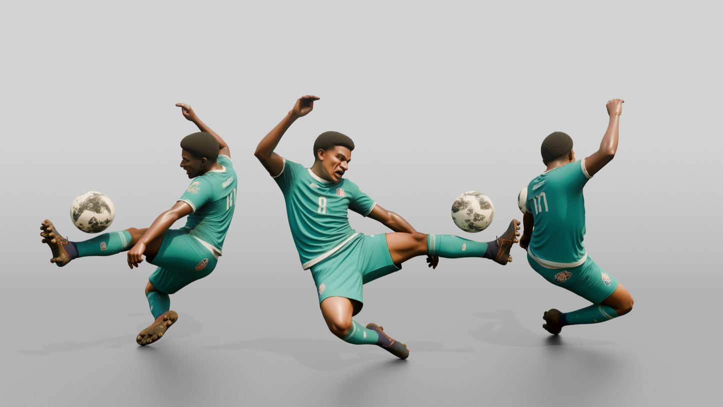 Soccer Player Scissor Kick