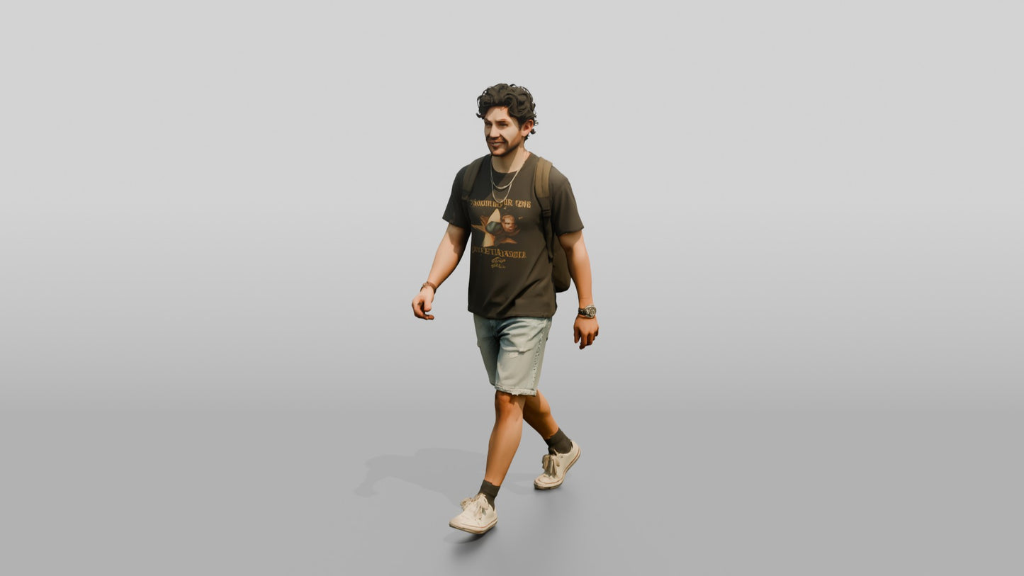 Latino Man in Vintage Band Tee