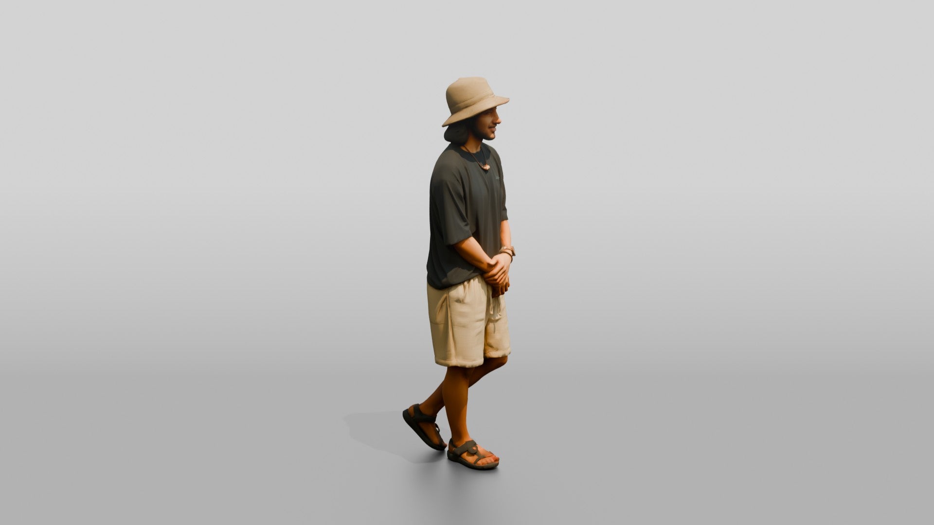 Man Leaning Back in Relaxed Surf Pose