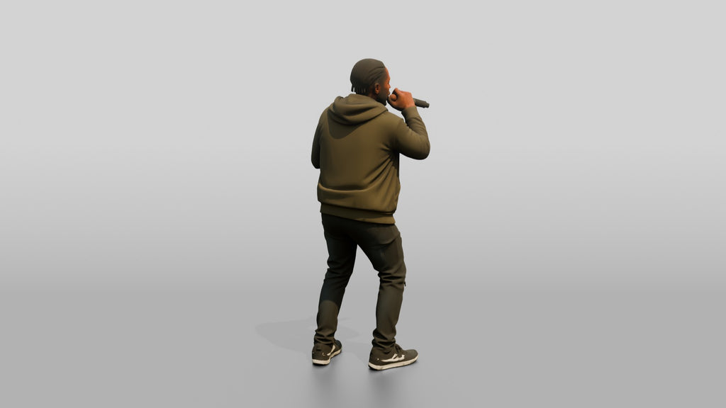 Hip-Hop Beatboxer with Microphone